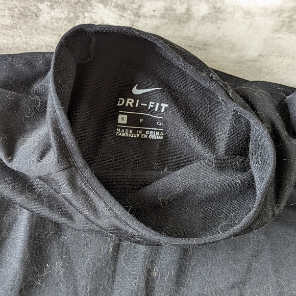 Nike Small Black DRI-FIT Long Sleeve Top - Picture 2 of 3